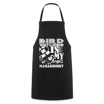 Birdwatching Is My Anger Management - Cooking Apron - black - Front - AI Model Male 185 dark (185cm)