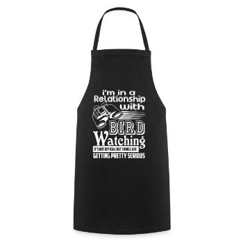 In A Relationship With Birdwatching - Cooking Apron - black - Front - AI Model Male 185 dark (185cm)