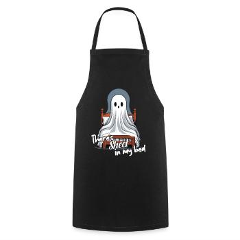 Halloween Sheet In Bed Funny Saying - Cooking Apron - black - Front - AI Model Male 185 dark (185cm)