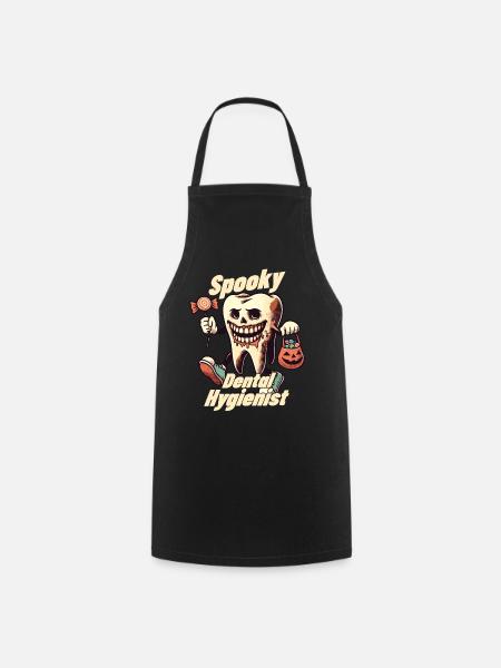 Halloween Spooky Dental Hygienist - Cooking Apron - black