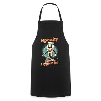 Spooky Zahnhygieniker Halloween Spaß - Kochschürze - Schwarz - Vorne - AI Model Male 185 dark (185cm)