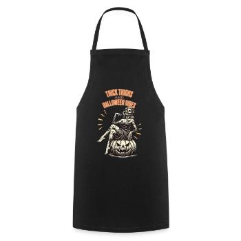 Fun Halloween: Thick Thighs and Vibes - Cooking Apron - black - Front - AI Model Male 185 dark (185cm)