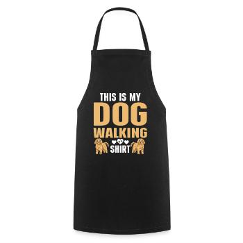 Dog Walker Professional Pet Sitter Dog Walking - Cooking Apron - black - Front - AI Model Male 185 dark (185cm)
