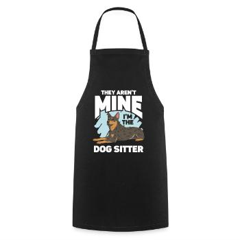 Dog Walker Professional Pet Sitter Dog Walking - Cooking Apron - black - Front - AI Model Male 185 dark (185cm)