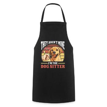 Dog Walker Professional Pet Sitter Dog Walking - Cooking Apron - black - Front - AI Model Male 185 dark (185cm)