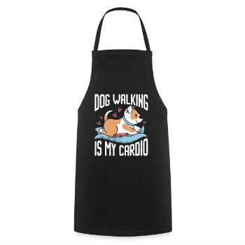 Dog Walker Professional Pet Sitter Dog Walking - Cooking Apron - black - Front - AI Model Male 185 dark (185cm)