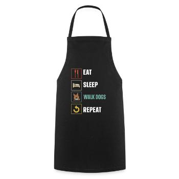 Dog Walker Professional Pet Sitter Dog Walking - Cooking Apron - black - Front - AI Model Male 185 dark (185cm)