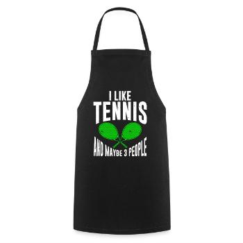 Joueur de tennis - Tablier de cuisine - noir - Devant - AI Model Male 185 dark (185cm)