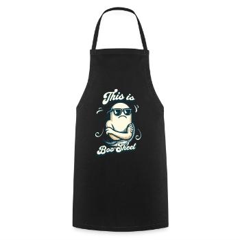Funny Halloween Boo Sheet Ghost - Cooking Apron - black - Front - AI Model Male 185 dark (185cm)