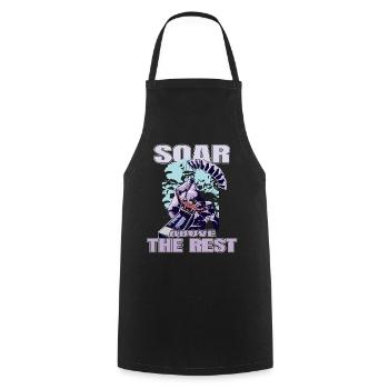 Soar Above the Rest – Paragliding Design - Cooking Apron - black - Front - AI Model Male 185 dark (185cm)