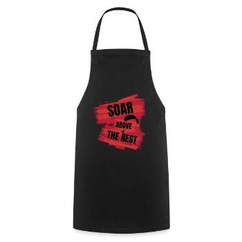 Soar Above the Rest – Paragliding Design - Cooking Apron - black - Front - AI Model Male 185 dark (185cm)