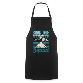 Road Trip Squad - Kochschürze - Schwarz - Vorne - AI Model Male 185 dark (185cm)