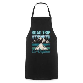 Road Trip Co-Captain - Kochschürze - Schwarz - Vorne - AI Model Male 185 dark (185cm)
