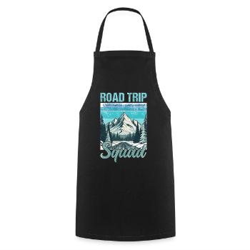 Road Trip Squad - Cooking Apron - black - Front - AI Model Male 185 dark (185cm)