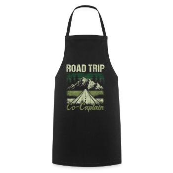 Road Trip Co-Captain - Cooking Apron - black - Front - AI Model Male 185 dark (185cm)