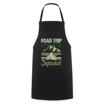 Road Trip Squad - Kochschürze - Schwarz - Vorne - AI Model Male 185 dark (185cm)