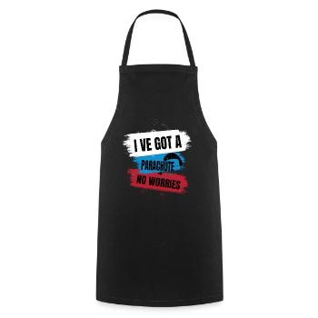 Solitude Up in the Sky – Paragliding - Cooking Apron - black - Front - AI Model Male 185 dark (185cm)
