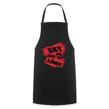 Sky Is Not the Limit – Paragliding Adventure - Cooking Apron - black - Front - AI Model Male 185 dark (185cm)