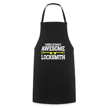 Locksmith Lockpicking Lockpicker - Kochschürze - Schwarz - Vorne - AI Model Male 185 dark (185cm)