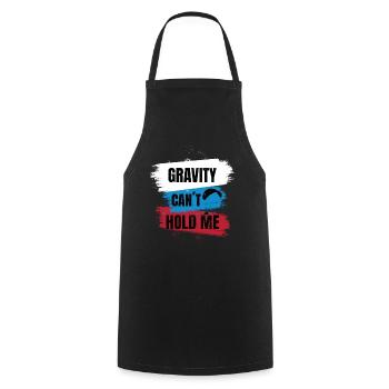 Gravity Can't Hold Me – Paragliding Design - Cooking Apron - black - Front - AI Model Male 185 dark (185cm)