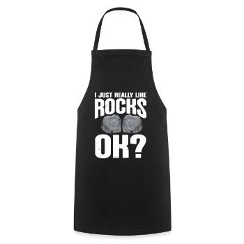 Rock Collector Geology Geologist - Kochschürze - Schwarz - Vorne - AI Model Male 185 dark (185cm)
