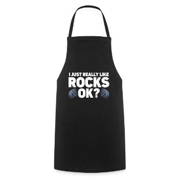 Rock Collector Geology Geologist - Kochschürze - Schwarz - Vorne - AI Model Male 185 dark (185cm)