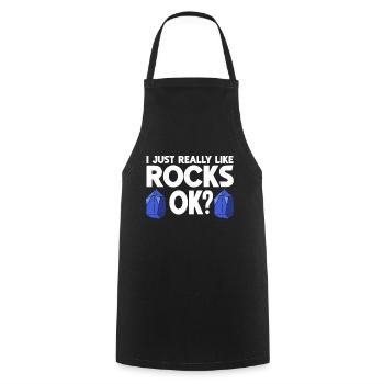 Rock Collector Geology Geologist - Kochschürze - Schwarz - Vorne - AI Model Male 185 dark (185cm)