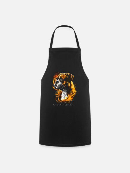 Home is where my Boxer lives... - Cooking Apron - black