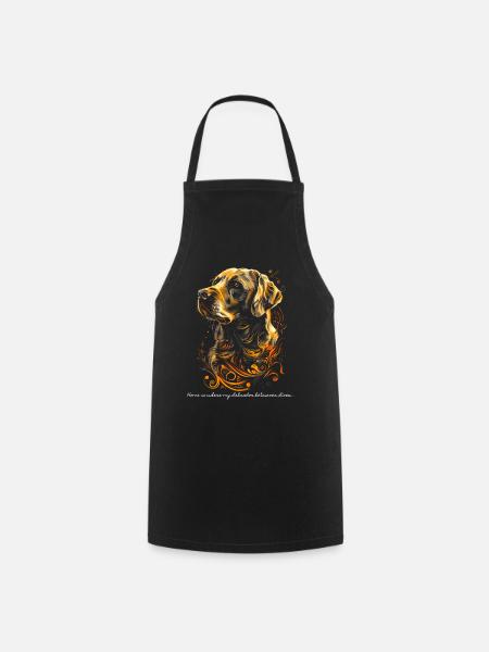 Home is where my Labrador Retriever lives... - Cooking Apron - black