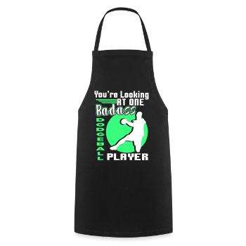 Dodgeball Badass Dodgeball Player - Cooking Apron - black - Front - AI Model Male 185 dark (185cm)