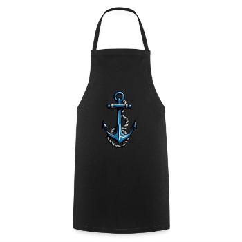 Conception esthétique de l’ancrage - Tablier de cuisine - noir - Devant - AI Model Male 185 dark (185cm)