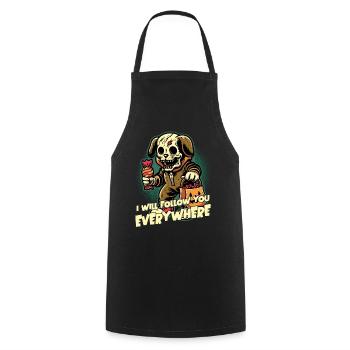Halloween squelette chien collection de bonbons - Tablier de cuisine - noir - Devant - AI Model Male 185 dark (185cm)