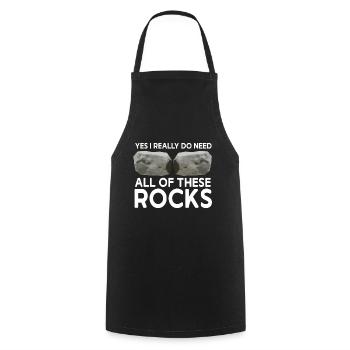 Rock Collector Geology Geologist - Kochschürze - Schwarz - Vorne - AI Model Male 185 dark (185cm)