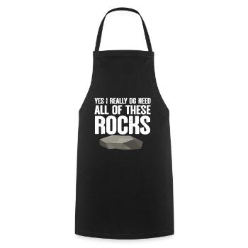 Rock Collector Geology Geologist - Kochschürze - Schwarz - Vorne - AI Model Male 185 dark (185cm)