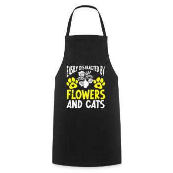 Fleuriste Fleur Florale Fleuristerie - Tablier de cuisine - noir - Devant - AI Model Male 185 dark (185cm)