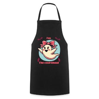 I'm The Cool Ghost Halloween Fun - Cooking Apron - black - Front - AI Model Male 185 dark (185cm)