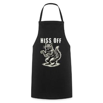 Hiss Off Gruselige Katze Humorvoll - Kochschürze - Schwarz - Vorne - AI Model Male 185 dark (185cm)