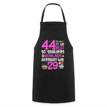 44 Ist Gar Nicht So Schlimm - Kochschürze - Schwarz - Vorne - AI Model Male 185 dark (185cm)