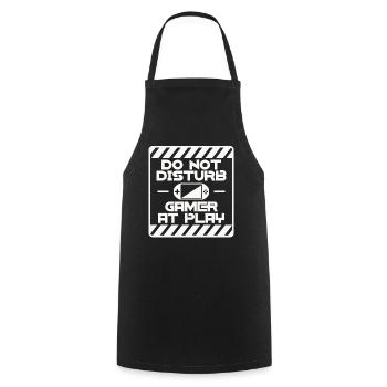 Jeux et gamers Do not disturb – les joueurs en action - Tablier de cuisine - noir - Devant - AI Model Male 185 dark (185cm)