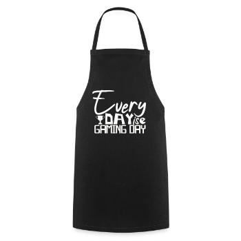 Gaming Gamers Every day is a gaming day - Cooking Apron - black - Front - AI Model Male 185 dark (185cm)