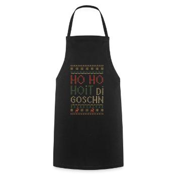Ho Ho Hoit Di Goschn Noël Drôle - Tablier de cuisine - noir - Devant - AI Model Male 185 dark (185cm)