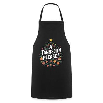 Noël : un Tännsch’n Please festif - Tablier de cuisine - noir - Devant - AI Model Male 185 dark (185cm)
