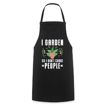 Plants Gardening Gardener - Cooking Apron - black - Front - AI Model Male 185 dark (185cm)