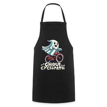 Ghoul Cyclopath Funny Halloween Bicycle - Cooking Apron - black - Front - AI Model Male 185 dark (185cm)