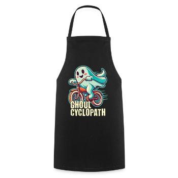 Cycling ghosts for Halloween - Cooking Apron - black - Front - AI Model Male 185 dark (185cm)