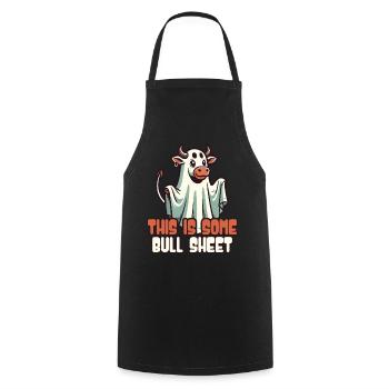 This is real funny cow spirit - Cooking Apron - black - Front - AI Model Male 185 dark (185cm)