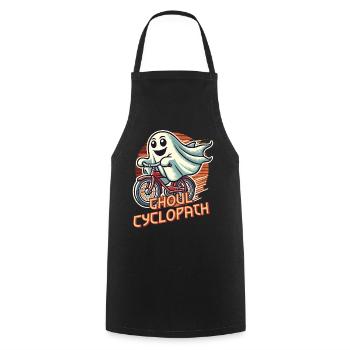 Ghoul Cyclopath Ghost Cycling - Cooking Apron - black - Front - AI Model Male 185 dark (185cm)