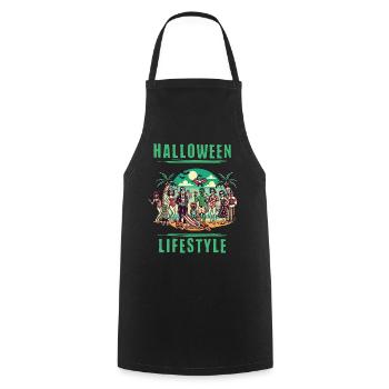 Halloween Lifestyle Beach Party Fun - Cooking Apron - black - Front - AI Model Male 185 dark (185cm)