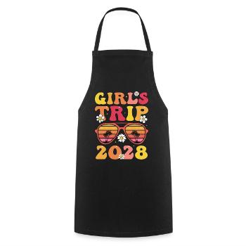 Voyage entre filles 2028 - Tablier de cuisine - noir - Devant - AI Model Male 185 dark (185cm)