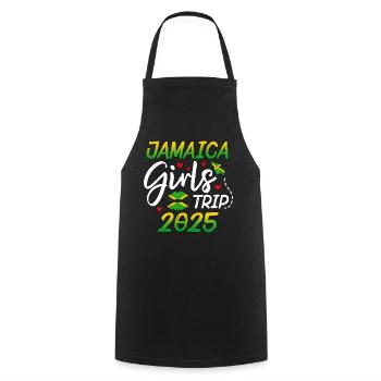 Voyage entre filles en Jamaïque 2025 - Tablier de cuisine - noir - Devant - AI Model Male 185 dark (185cm)